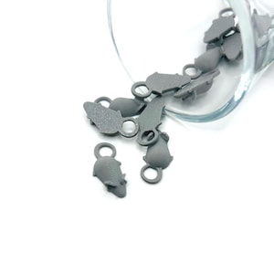 1, 4 or 20 BULK Gray Rat Mouse Charms, 3D Mouse, Cute Mouse Pendant, Rat Charm, Pet Rat | Ships Immediately from USA | GA2677