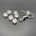 100, 500 or 1,000 BULK Clear Flower Rubber Earring Backs, Wholesale Earring Stoppers, Ear Nuts | Ships Immediately from USA | CL035 