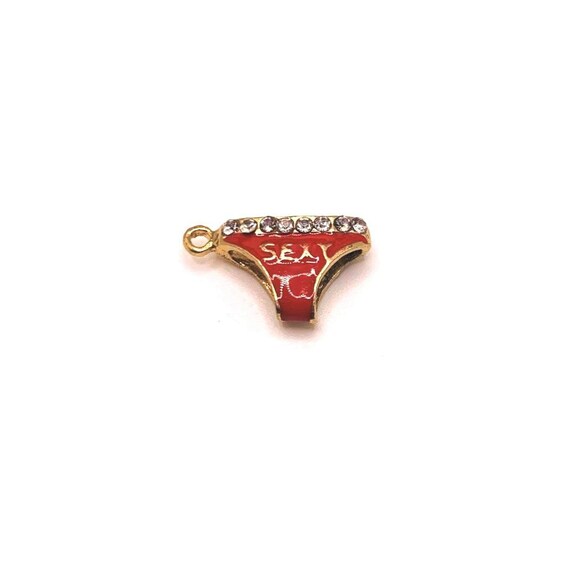 4 12 BULK Red Panty Charms Gold and Red Panties - Etsy España