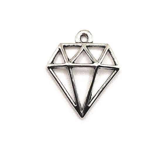 Diamond shaped charm clearance