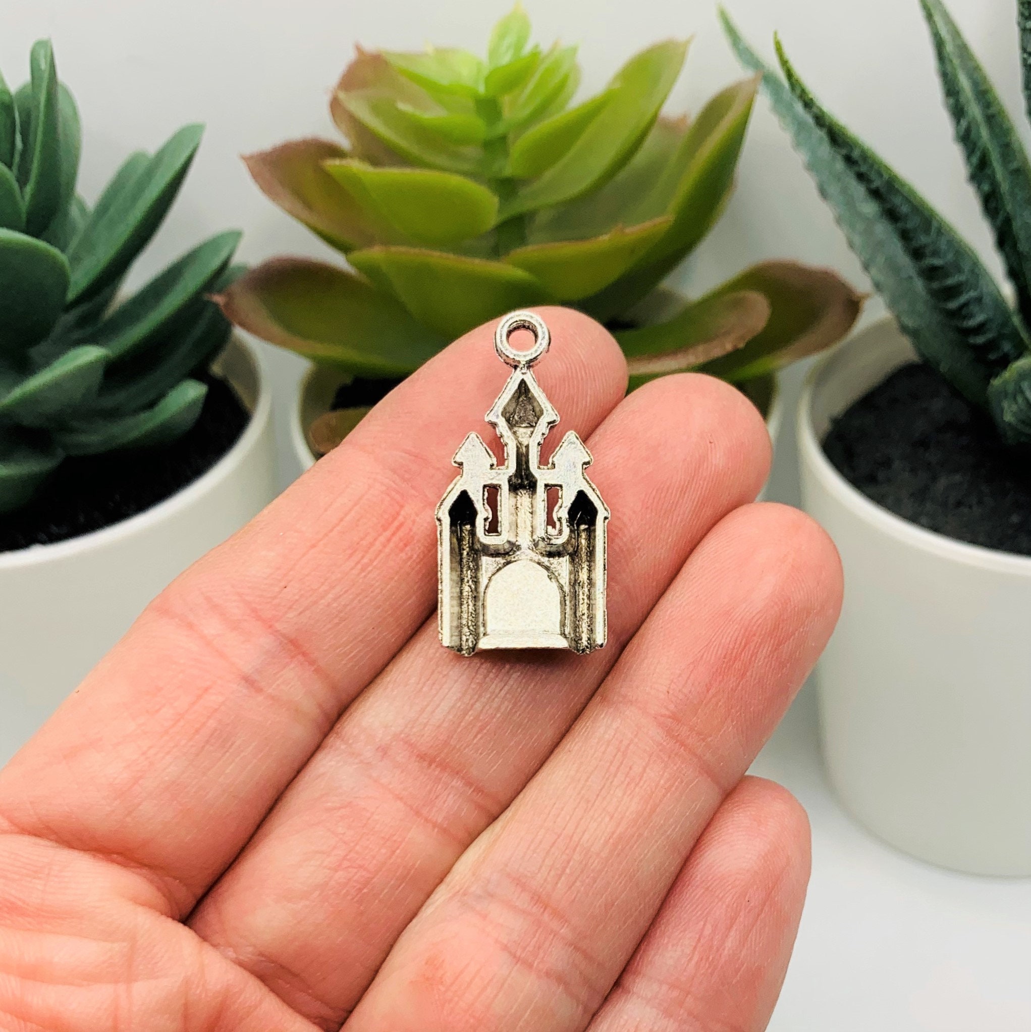 4 20 or 50 BULK Castle Charms Silver Castle Charm Medieval Etsy