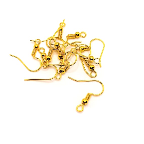 100 or 500 BULK Gold Fish Hook Earring Wires, French Hook Earrings, Wholesale  Findings, 20 X 18mm Ships Immediately From USA GL018 -  Canada