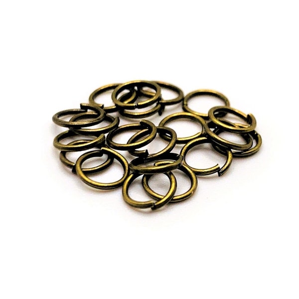 100, 500 or 1,000 BULK 6 mm Bronze Jump Rings, Findings, Open Rings, Antique Brass, Jewelry Supply | Ships Immediately from USA | BR044