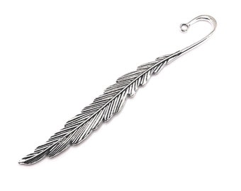 1, 4 or 20 BULK Feather Bookmarks, Book mark Base, Bookmark for Charms Bases, Metal bookmark, 11.7 cm | Ships Immediately from USA | AS1329