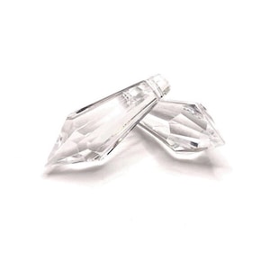 1, 4, 20 or 50 BULK Large Faceted Teardrop Pendants, Acrylic Crystal Charms | Ships Immediately from USA | CL1024