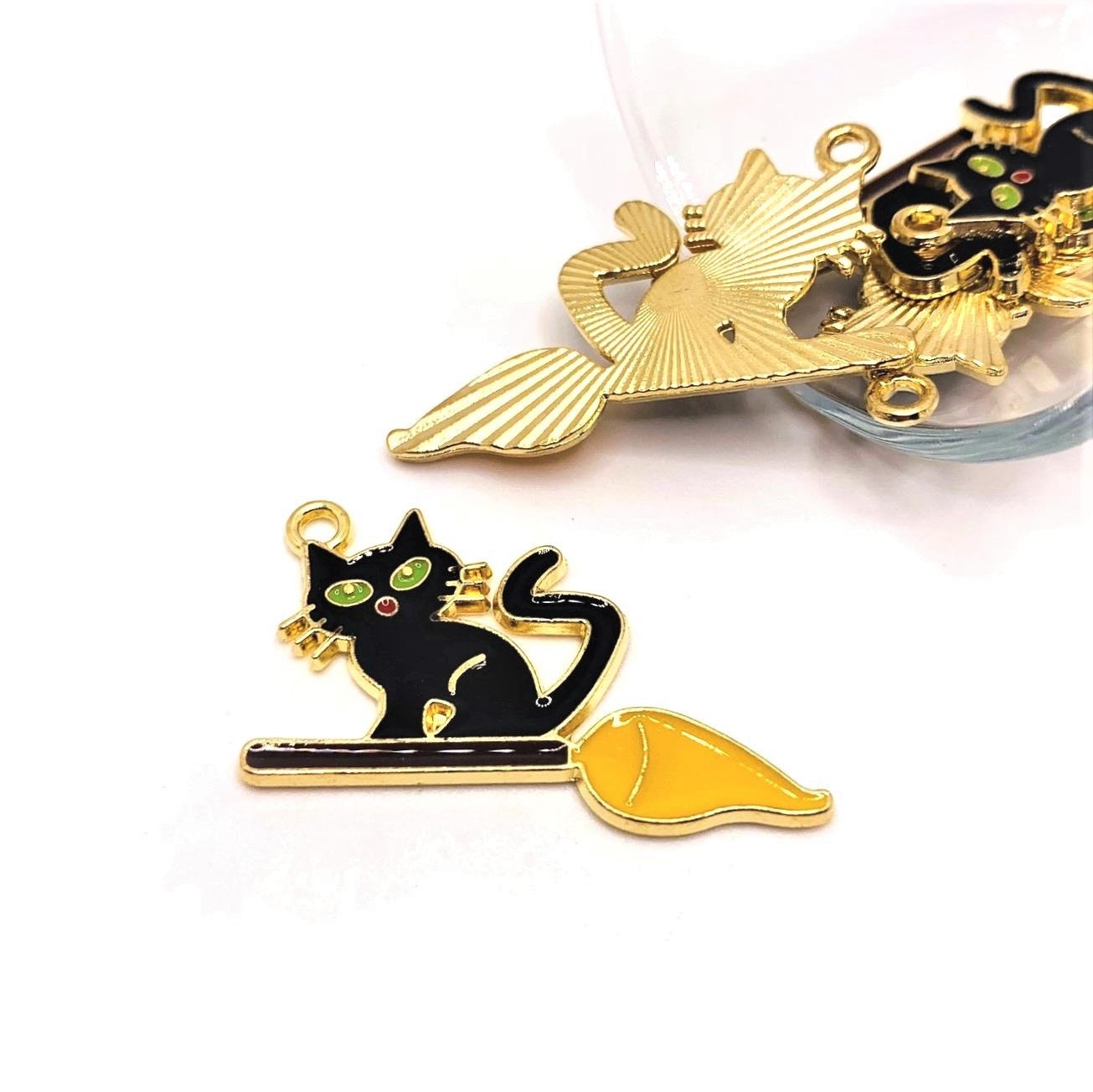 NO.2864☆まねき猫 ハロウィン ハンドメイド チャーム パーツ NO.2864