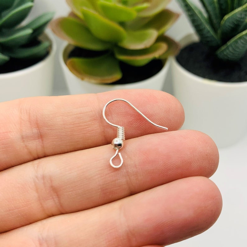 100 or 500 BULK Bright Silver Fish Hook Earring Wires French Etsy