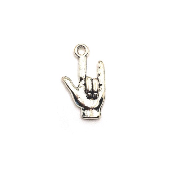 4 20 or 50 BULK Sign Language Charms ASL I Love You Hand - Etsy