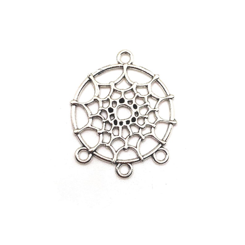 4 20 or 50 BULK Dream Catcher Charms Silver Connector Charm Etsy