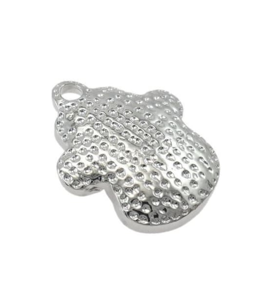 4 10 or 50 pcs Silver Rhinestone Dog Paw Silver Plated Charms-US Seller CH049