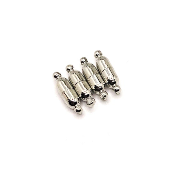 4, 20, or 50 BULK Magnetic Jewelry Clasp, Silver Plated Clasp, Bullet  Clasp, Jewelry Findings Ships Immediately From USA SL817 