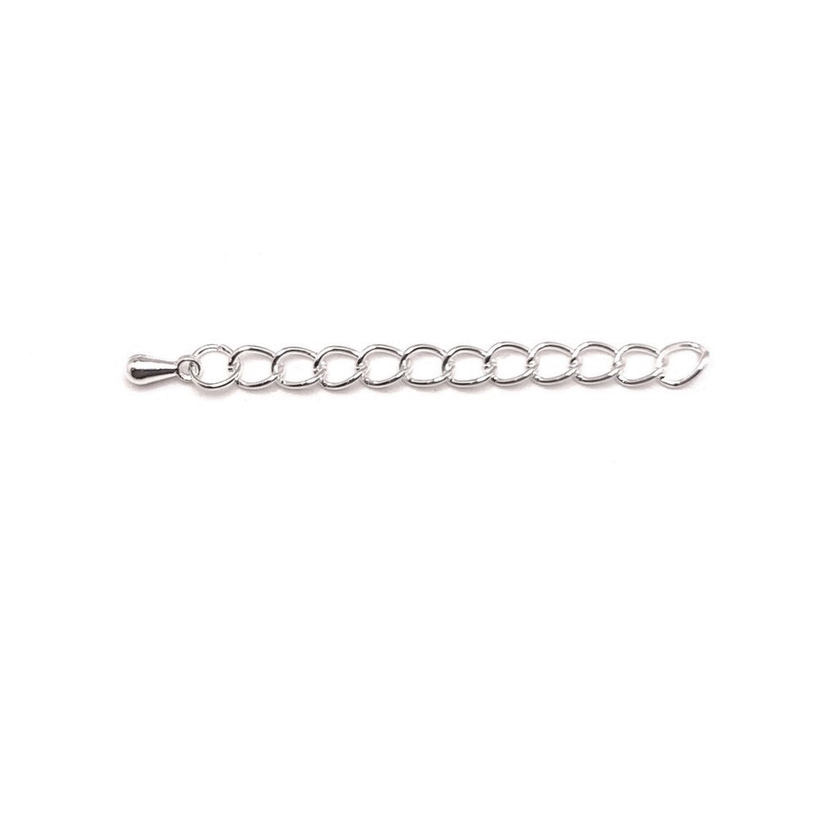 Necklace Extender Silver, 10 Pack Chain Extension Bulk for