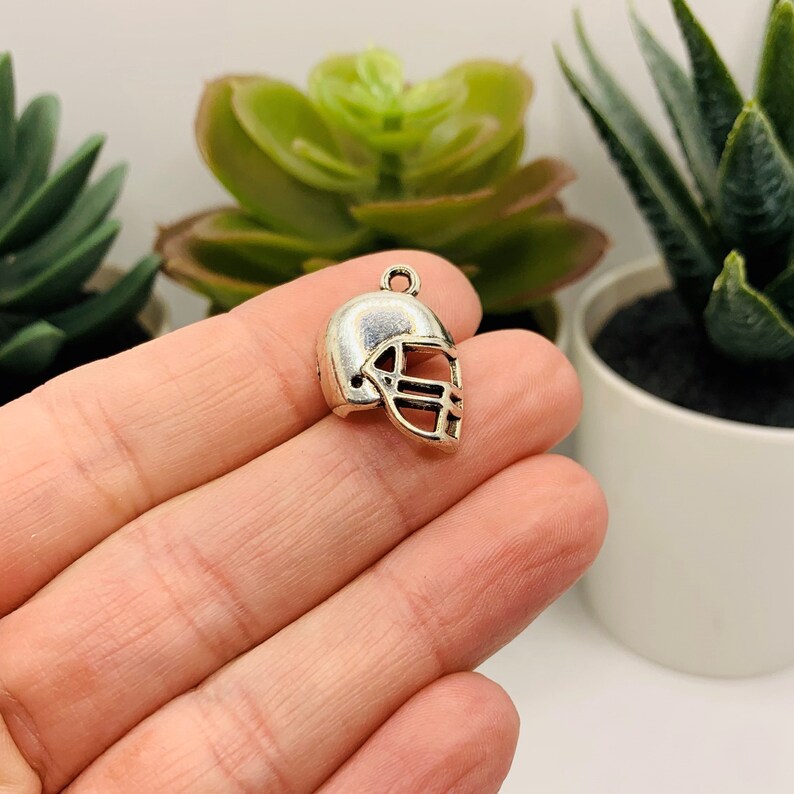 4 20 or 50 BULK Silver Football Helmet Charms Football Etsy Denmark