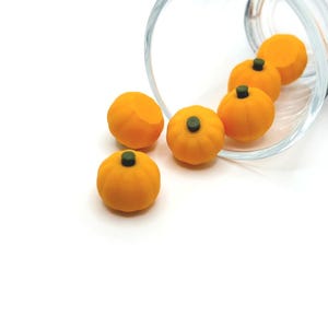1, 4, or 20 BULK 3D Pumpkin Charms, Halloween Charm, Fall Charm, Small Pumpkin | Ships Quickly from USA
