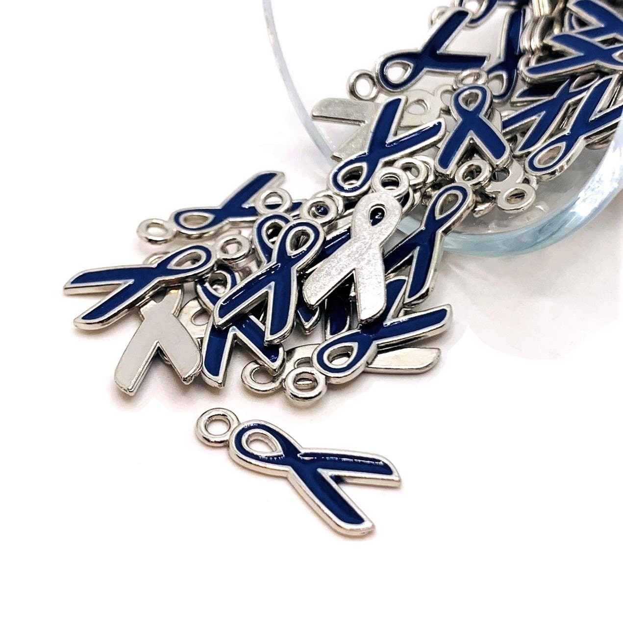 Inexpensive Dark Blue Ribbon Lapel Pins for Child Abuse, Colon Cancer,  Huntinton Disease Awareness, Gift, Fundraising Bulk Quantities 