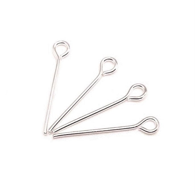 Flat Headpins T Pins 2 Inch 22 Gauge 22G, 1.8mm Head, Jewelry Making,  Antique Bronze Findings, Silver Plated, 100pcs 