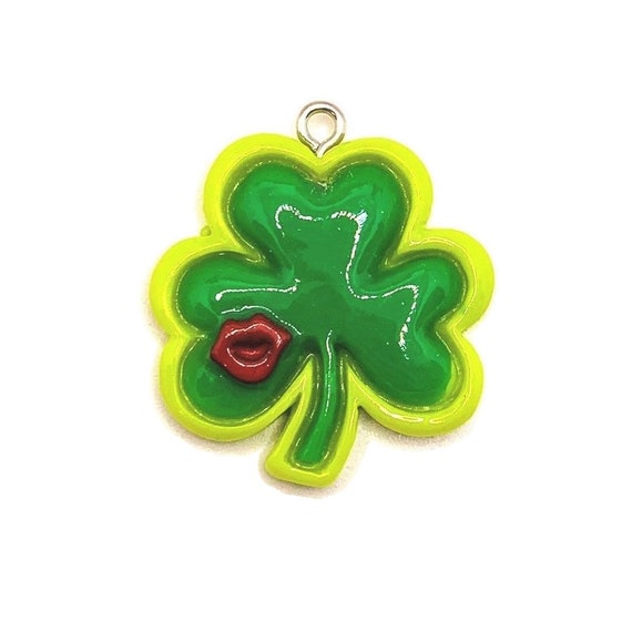 5 Pcs M Leaf Keychain Bulk Irish Purse Charms Shamrock