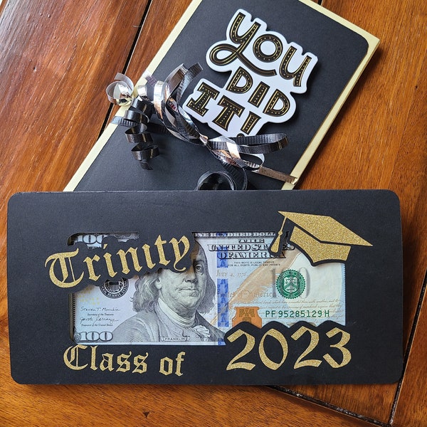 Graduation Money Gift Card Personalized Money Holder Handmade Cash Gift Card Class of 2024 Grad Gift, Congrats You Did It Money Card Gift