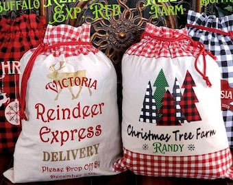 Personalized Santa Sack, Christmas Gift Bag, Santa Delivery Bag, Custom Bag, Gift Wrapping, Jumbo Santa Sack, Personalized Bag, Santa Mail
