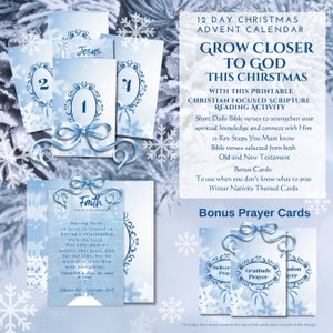Advent Scripture Cards, Christian Family Holiday Activity, Spiritual ...