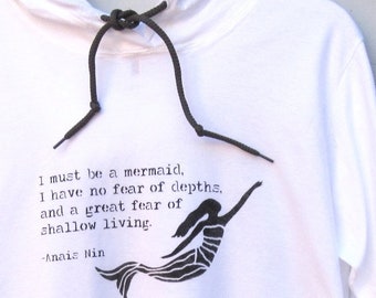 Womens Hoodies // Mermaid Hoodie // Womens Hooded Sweatshirt // Womens Graphic Hoodies // Inspirational Hoodies // Beach Sweatshirt
