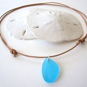 Boho Beach Necklace,Sea Glass Leather Necklace, Beach Glass Necklace, Sea Glass Choker, Beach Necklace, Surfer Necklace, Beach Glass Jewelry