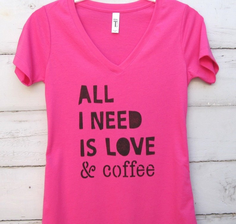 Coffee Tee Shirt, Coffee Shirt, Coffee Tshirt, Coffee Tee, Caffeine Shirt, All I Need is Coffee, Coffee Lover Gift, Funny Coffee Shirt image 2