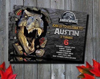 Jurassic World Invitation,Jurassic World Birthday Invitation,Jurassic World Birthday,Jurassic World Birthday Party,Birthday Invitation
