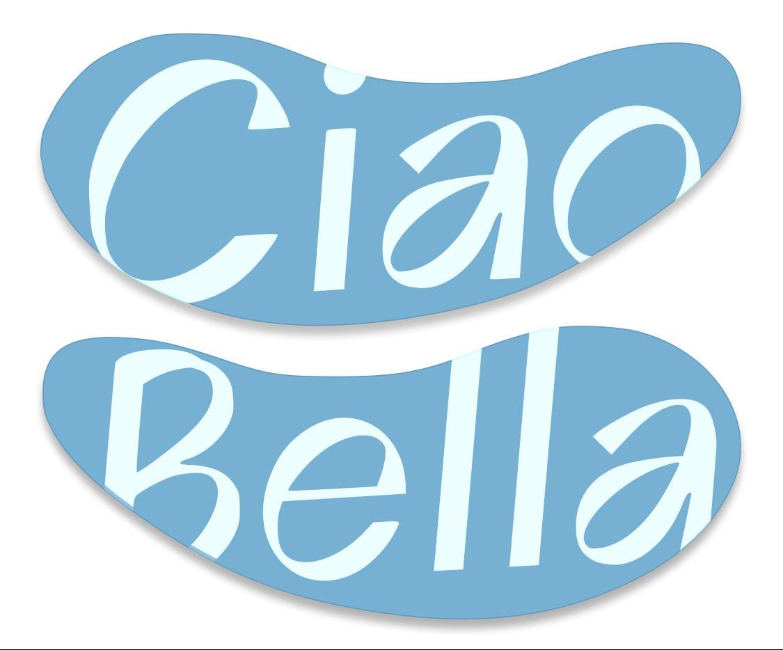 Ciao Bella Reusable Under Eye Mask – Italy Bachelorette Party, Bridesmaid Gift, Silicone Eye Patch for Puffy Eyes & Skincare Boost – Blue