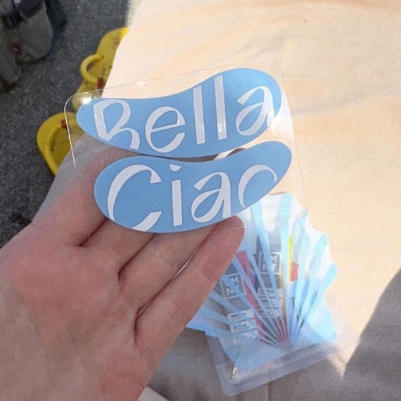 Ciao Bella Reusable Under Eye Mask – Italy Bachelorette Party, Bridesmaid Gift, Silicone Eye Patch for Puffy Eyes & Skincare Boost – Blue