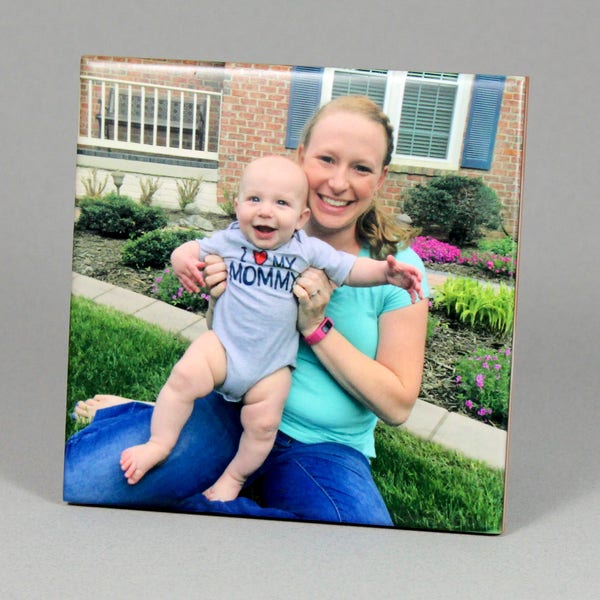 Ceramic Photo Tiles With Stand Etsy
