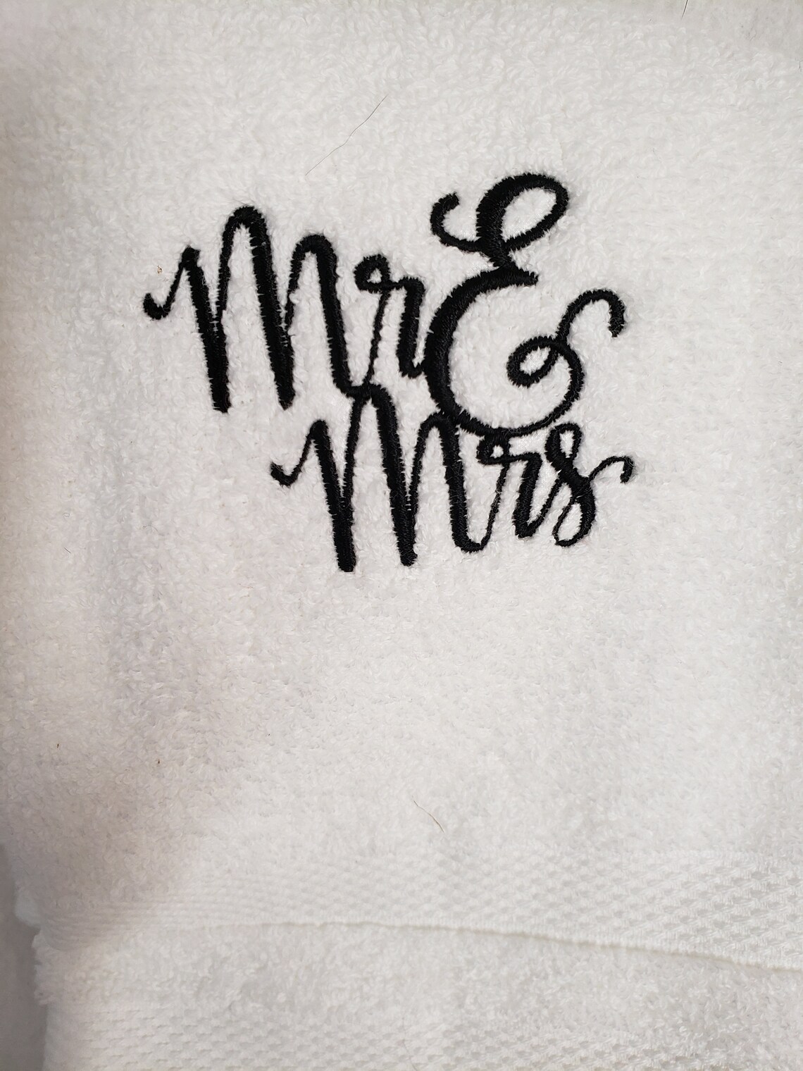 Mr & Mrs Hand Towel Etsy