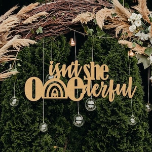 Isn't She Lovely Isn't She Onederful Birthday Girl, Boho Rainbow Birthday Girl Theme, One Rainbow Birthday Girl 1st, Onederful Birthday Sign