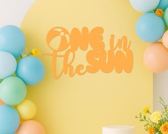 One in the Sun First Birthday Decor, Pool Party, Splish Splash Pad, Swim Beach Party Tropical Theme Girl Summer 1st Party Backdrop Arch