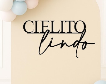Letrero para baby shower de Cielito Lindo, Dulce y encantador, Baby Shower mexicano en español, Letreros en español, Letrero de fondo
