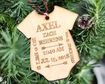 Baby's First Christmas Ornament Baby Announcement, New Baby Ornament for Newborn, Personalized Ornament Baby First Christmas, Baby Ornament