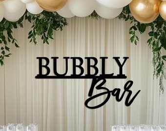 Bubbly Bar Sign, Brunch and Bubbly Decorations, Bubbly Bridal Shower, Mimosa Bar Sign, Champagne Bar Sign, Bubbly Bar Wood Sign