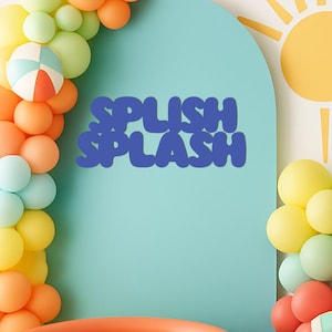 Splish Splash Birthday, Summer Pool Party, Water Park Theme Birthday, Fun in the Sun, Backyard Bash, Tropical Splash Pad Decor, Water Slide