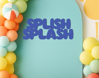 Splish Splash Birthday, Summer Pool Party, Water Park Theme Birthday, Fun in the Sun, Backyard Bash, Tropical Splash Pad Decor, Water Slide