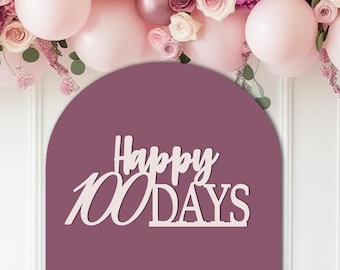 Cartel de feliz 100 días, celebración coreana del 100.° día, decoración de fiesta Baekil, pancarta Dol coreana moderna de 100 días, año de la serpiente