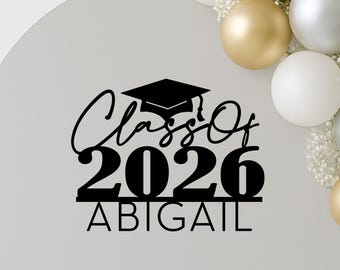 Letrero de graduación de 2026, decoración de fondo personalizada para graduación, accesorio fotográfico "Felicidades Graduado 2026", decoraciones e ideas para fiestas de graduación
