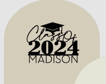 Custom Class of 2024 Decorations Signs for Graduation Backdrop Class of 2024, Decorations Graduation Photo Prop Sign, Congrats Grad 2024 NEW