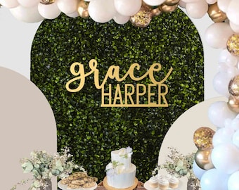Large Custom First and Last Name Sign, Personalized Backdrop Name Cutout, Wooden Name Decor, Wedding Backdrop Baby Shower, Birthday Party