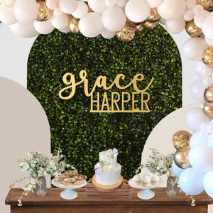 Large Custom First and Last Name Sign, Personalized Backdrop Name Cutout, Wooden Name Decor, Wedding Backdrop Baby Shower, Birthday Party