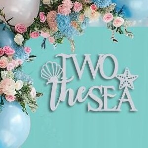 Two the Sea 2nd Birthday Decor, Mermaid Theme Party, Under the Sea Celebration, Ocean Animals Second Birthday, Shells Starfish Party bild 3