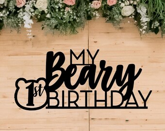 Beary 1st Birthday Bear Themed Party, Bear Birthday Backdrop, Beary First Birthday Decor, Teddy Bear Birthday Decor, Bear First Birthday