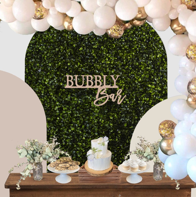 Bubbly Bar Sign, Brunch and Bubbly Decorations, Bubbly Bridal Shower, Mimosa Bar Sign, Champagne Bar Sign, Bubbly Bar Wood Sign image 1