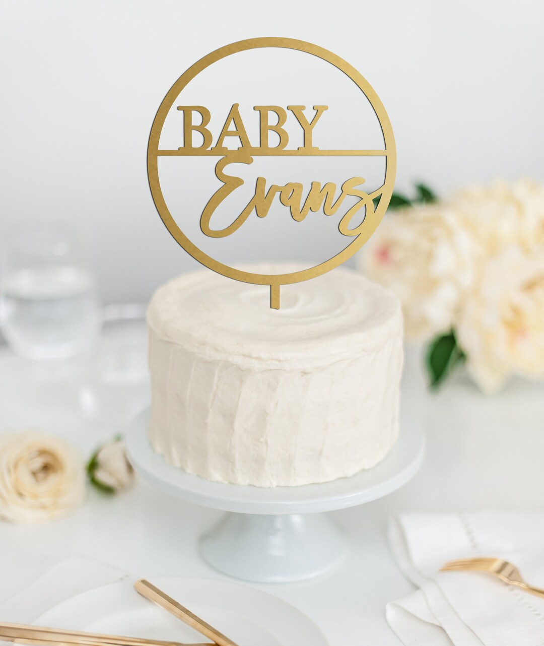 Custom Name Cake Topper Baby Shower, Personalized Baby Cake Topper ...