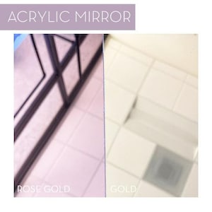 Custom Mirror Acrylic Name Sign, Personalized Nursery Wall Decor, Rose Gold Name Cutout, Baby Shower Gift, Kids Room Sign image 4