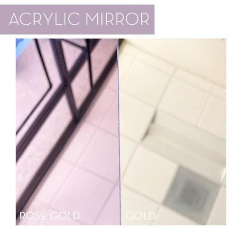 Custom Mirror Acrylic Name Sign, Personalized Nursery Wall Decor, Rose Gold Name Cutout, Baby Shower Gift, Kids Room Sign image 4